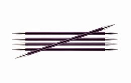 KnitPro Zings DPN Knitting Needles Purple Violet-6mm 15cm