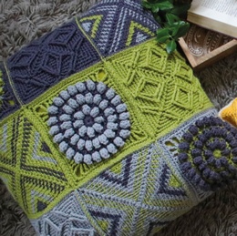 West Yorkshire Spinners Colour Lab Crochet Along Cushion - Green