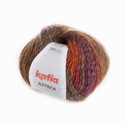 Katia Azteca Yarn 7839 Brown - Rust - Dark Violet