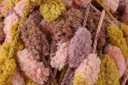 Rico Creative Pompon Yarn 200 grams Mustard/Pink Mix 35