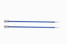 KnitPro Single Point Knitting Needles - Zing - 25cm - 4 mm Sapphire