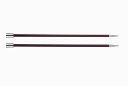 KnitPro Single Point Knitting Needles - Zing - 25cm - 6 mm Purple Velvet