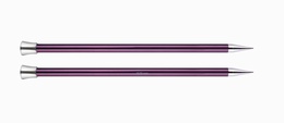 KnitPro Single Point Knitting Needles - Zing - 25cm - 12 mm Purple Velvet