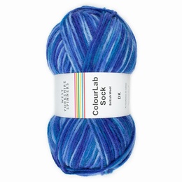 WYS Colour Lab Double Knit Sock Yarn - Blues - 1200