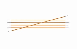 KnitPro Zings DPN Knitting Needles 20cm- Amber 2.25mm