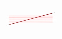 KnitPro Zings DPN Knitting Needles 20cm- Garnet 2.5mm