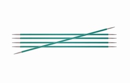KnitPro Zings DPN Knitting Needles 20cm- Emerald 3.25mm