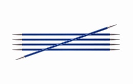KnitPro Zings DPN Knitting Needles 20cm- Sapphire 4mm