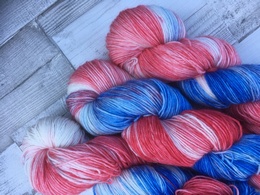 Hand Dyed By Sally 4 Ply BFL - Beat the Blues
