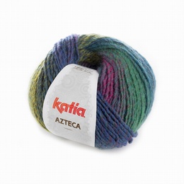 Katia Azteca Yarn 7864 Blue-Green-Rose