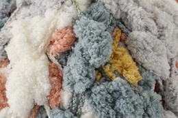 Rico Creative Pompon Yarn 200 grams Pink/Grey/Mustard/White Mix 38