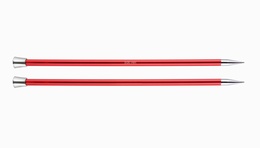 KnitPro Single Point Knitting Needles - Zing - 30cm - 9 mm Garnet