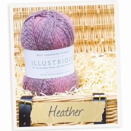 West Yorkshire Spinners Illustrious DK Cabled Hat and Mitts Kit Heather 828