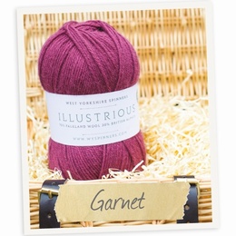 West Yorkshire Spinners Illustrious DK Cabled Hat and Mitts Kit Garnet 594