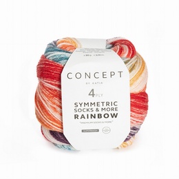 Katia Symmetric Socks & more Rainbow shade 50