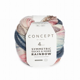 Katia Symmetric Socks & more Rainbow Shade 51