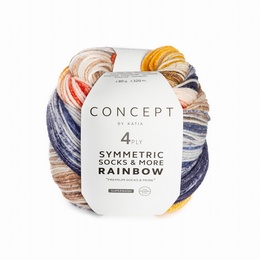 Katia Symmetric Socks & more Rainbow Shade 54