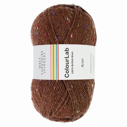 West Yorkshire Spinners - Colour Lab Aran Chocolate Brown Tweed 1215
